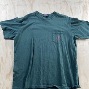 Vintage Polo Ralph Lauren Shirt Mens XL Green Crew Pocket Tee T Shirt Made USA